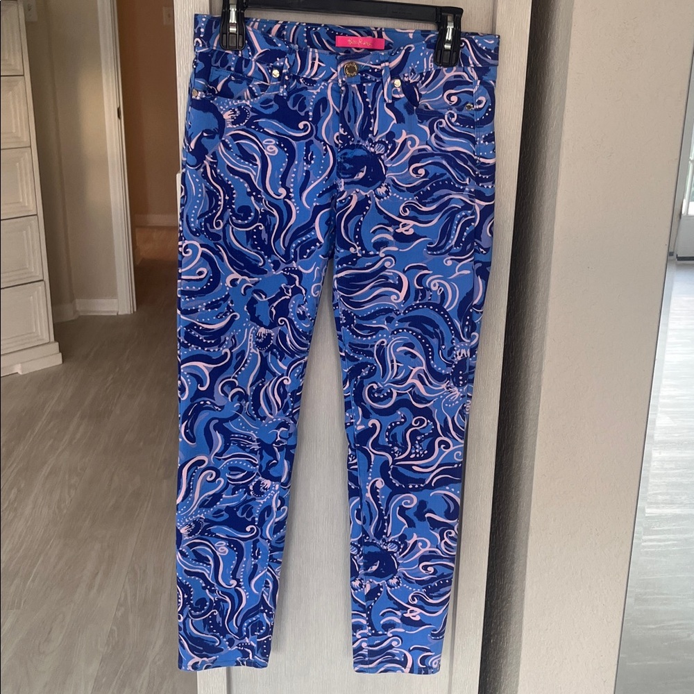 Lilly Pulitzer print jeans, size 4 - like new